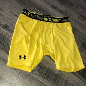 Men’s Yellow Compression Shorts